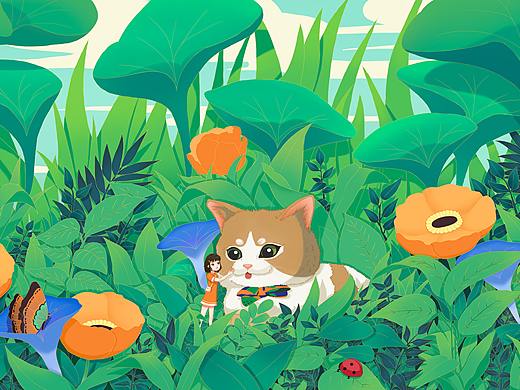 《飞蛾永远心向阳光》《微观世界》《遇见》（个人主页-ZNDU1NzEzMjg=） - 商业插画 - 站酷设计师王神仙Yuumi原创素材 - 站酷ZCOOL