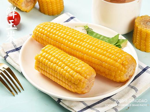即食熟玉米拍摄