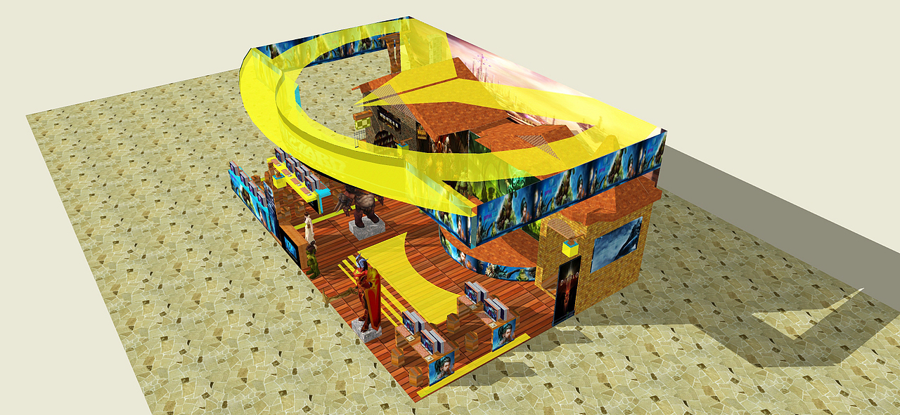 展厅设计练习（暴雪游戏展厅）