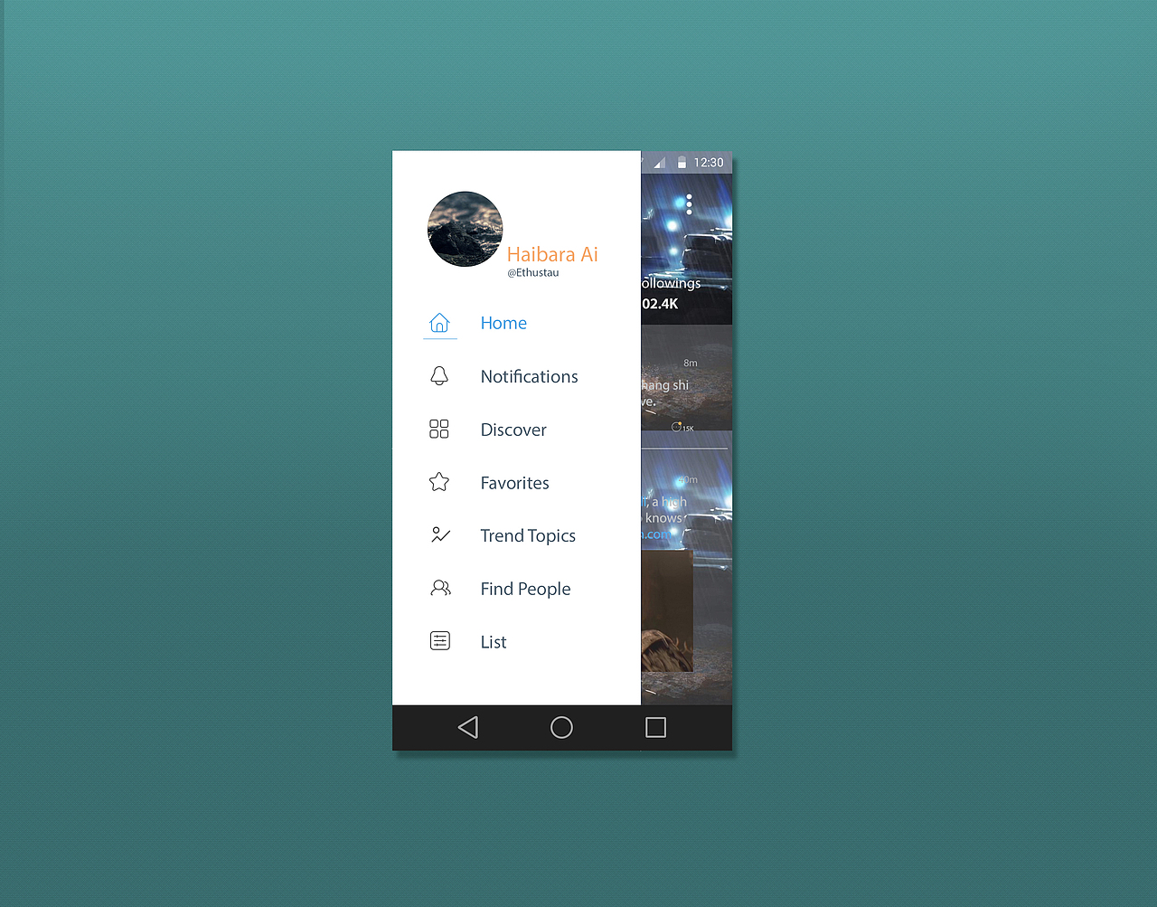 andriod5.0 社交app（图ZMjA5MjgxMjA=） - APP界面 - 站酷设计师oky_原创素材 - 站酷ZCOOL