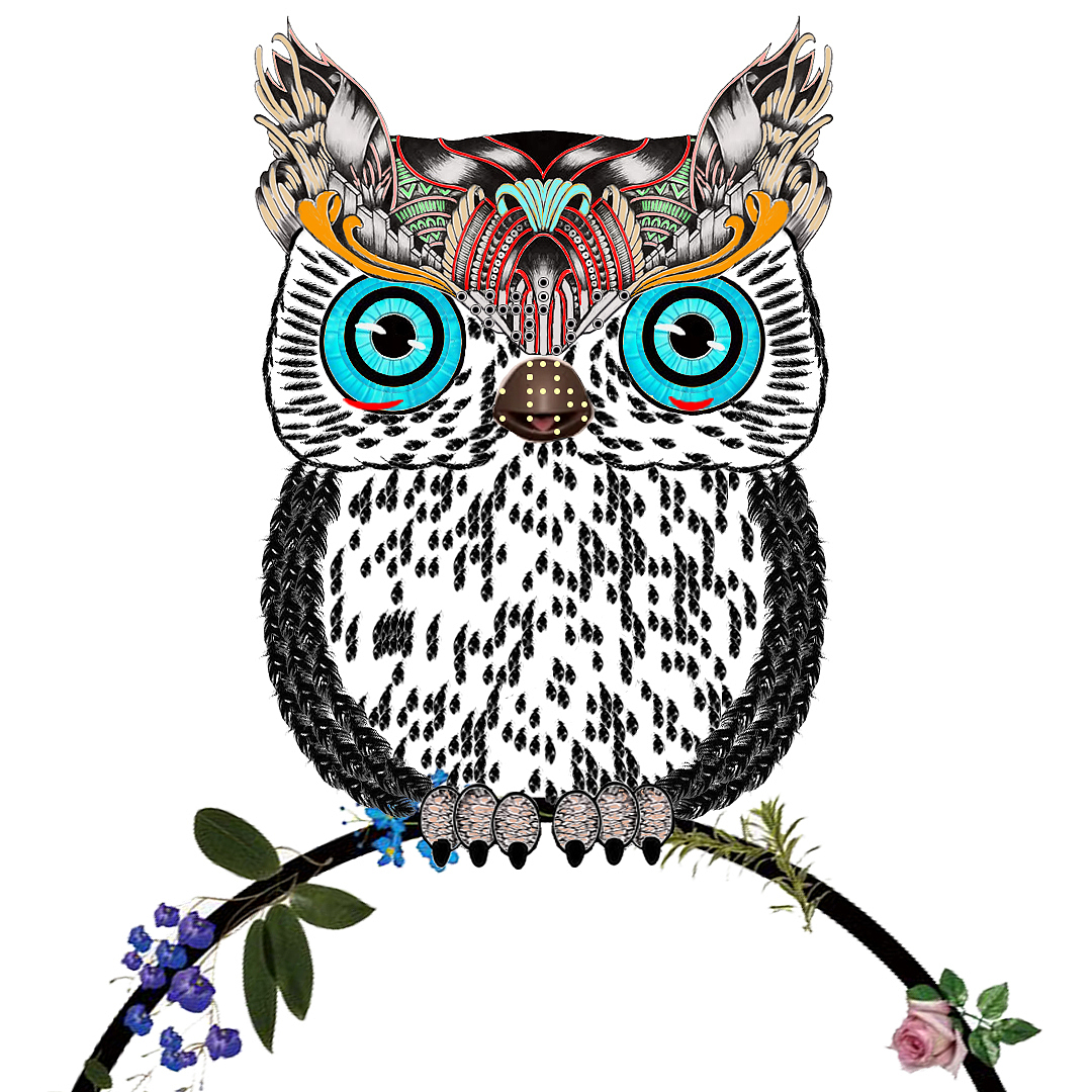 二维码隐藏式-猫头鹰灵魂版（男）（图ZMjkxODQ4NDYw） - 图案 - 站酷设计师TOM金原创素材 - 站酷ZCOOL