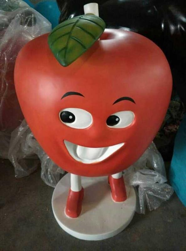 定制玻璃钢水果卡通雕塑户外公园形象景观摆件IP吉祥物