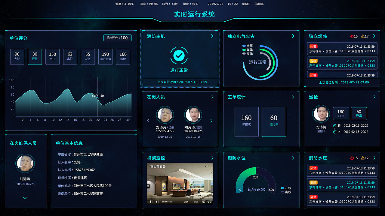 数据监控 实时运行系统 消防（图ZMTcyMjAxMTYw） - 软件界面 - 站酷设计师496108908原创素材 - 站酷ZCOOL
