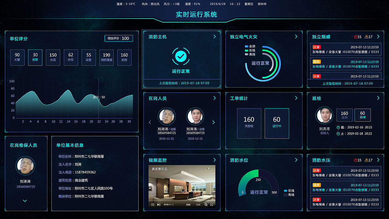 数据监控 实时运行系统 消防