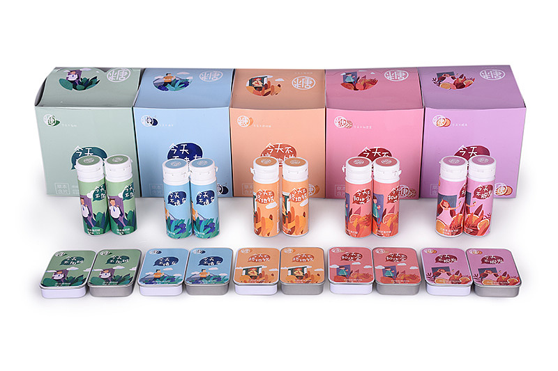 薄荷糖包装插画（图ZMTM0NjgxMTI4） - 商业插画 - 站酷设计师一根冰糕棍原创素材 - 站酷ZCOOL