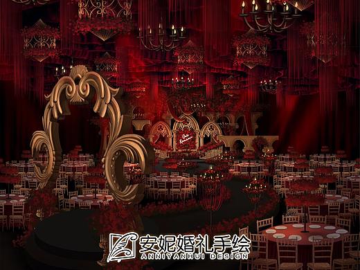 巴洛克风格婚礼手绘