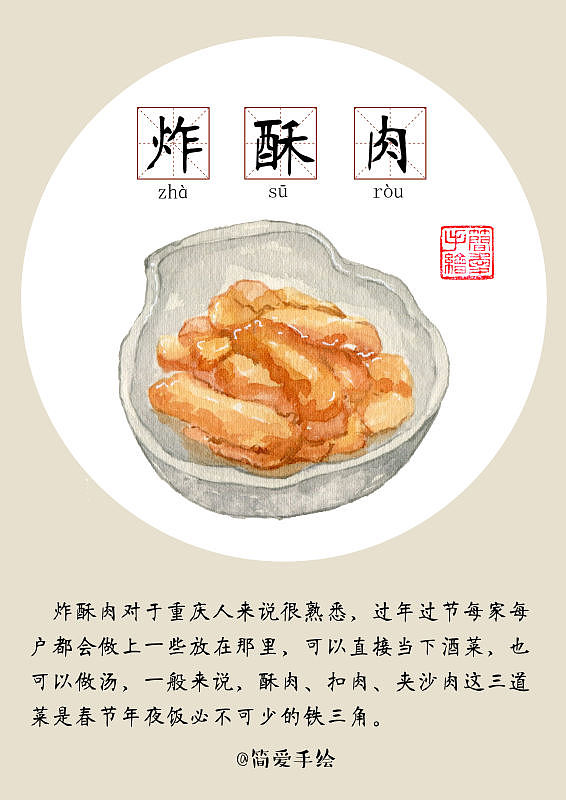 【纸上的美食】山城重庆，连天气都是麻辣味（图ZNTIxNjU0NDQ=） - 商业插画 - 站酷设计师简爱手绘原创素材 - 站酷ZCOOL