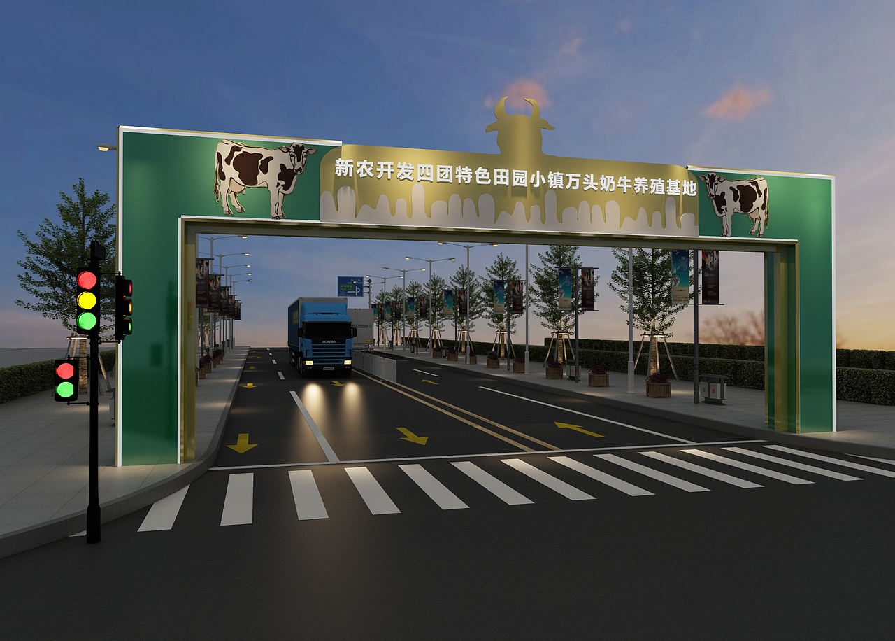 新农龙门架设计3d效果图