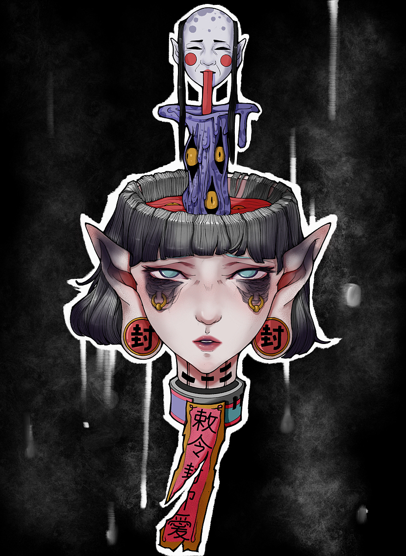 插画练习｜系列妖怪（图ZMzM1MzE5NTAw） - 艺术插画 - 站酷设计师kakyep原创素材 - 站酷ZCOOL