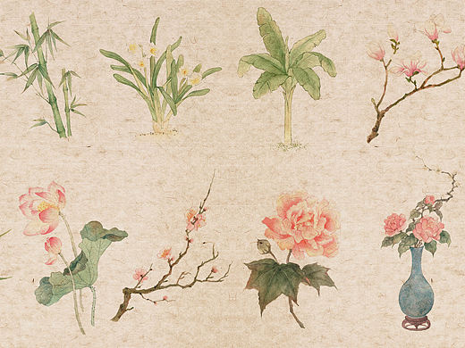 《长物志》水彩插画