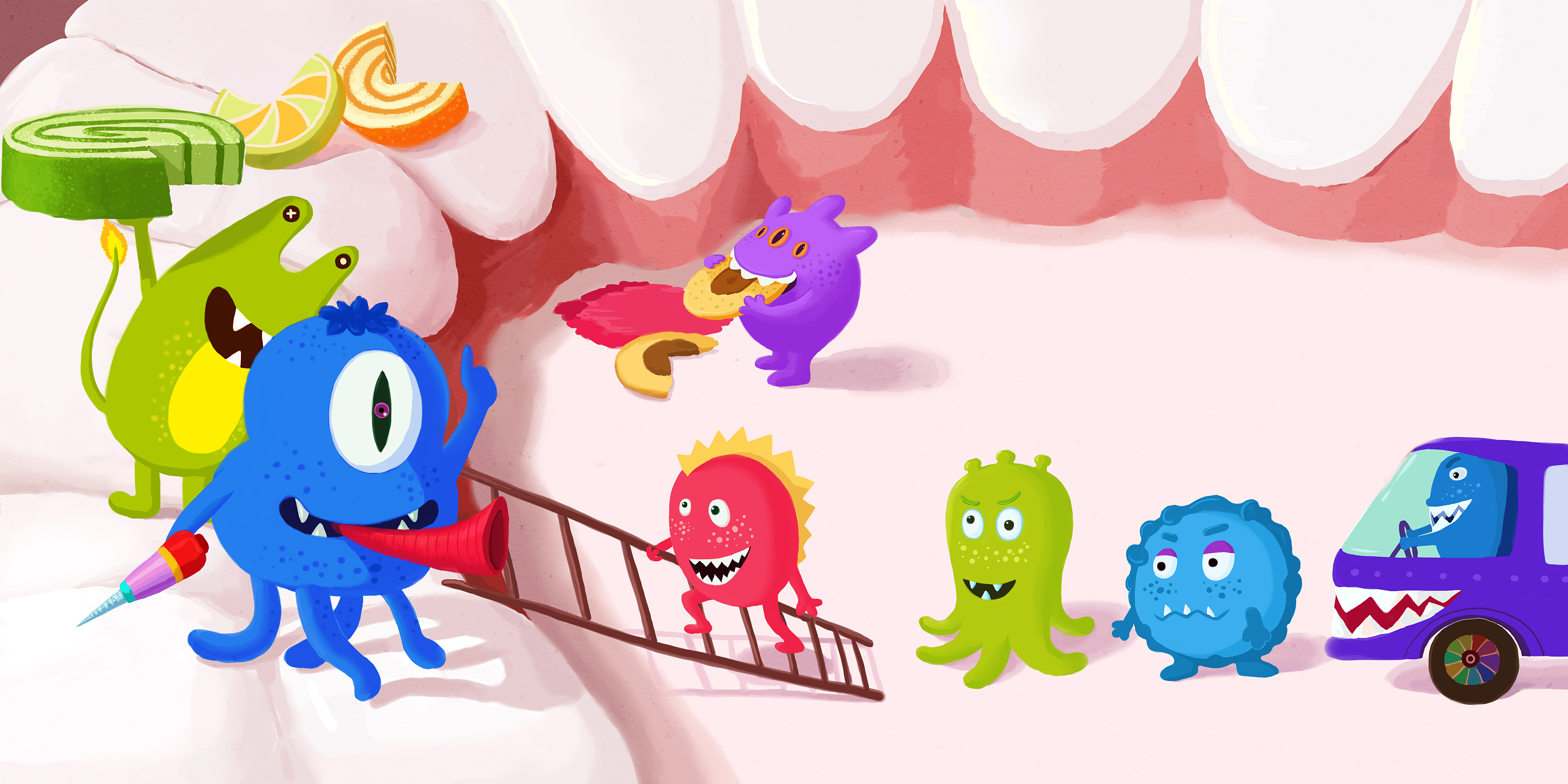 蛀牙菌动画片图片