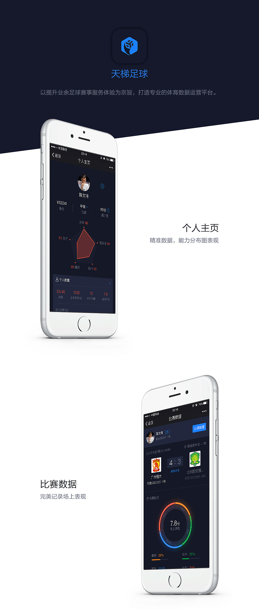 天梯足球 H5/APP（图ZNTI1MTcwNjQ=） - APP界面 - 站酷设计师981714680原创素材 - 站酷ZCOOL
