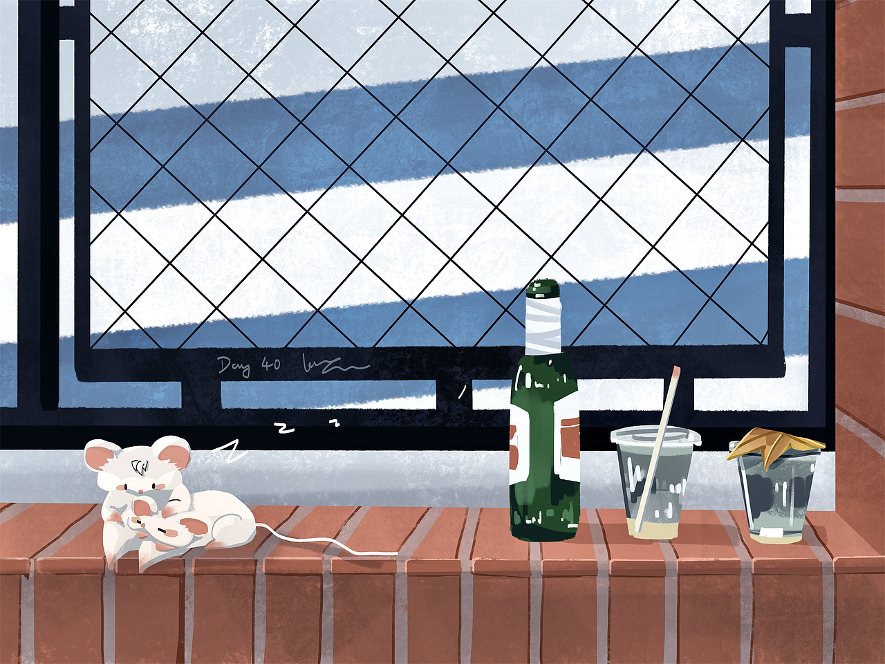 60Days 色彩速涂 | 胖白鼠的日常