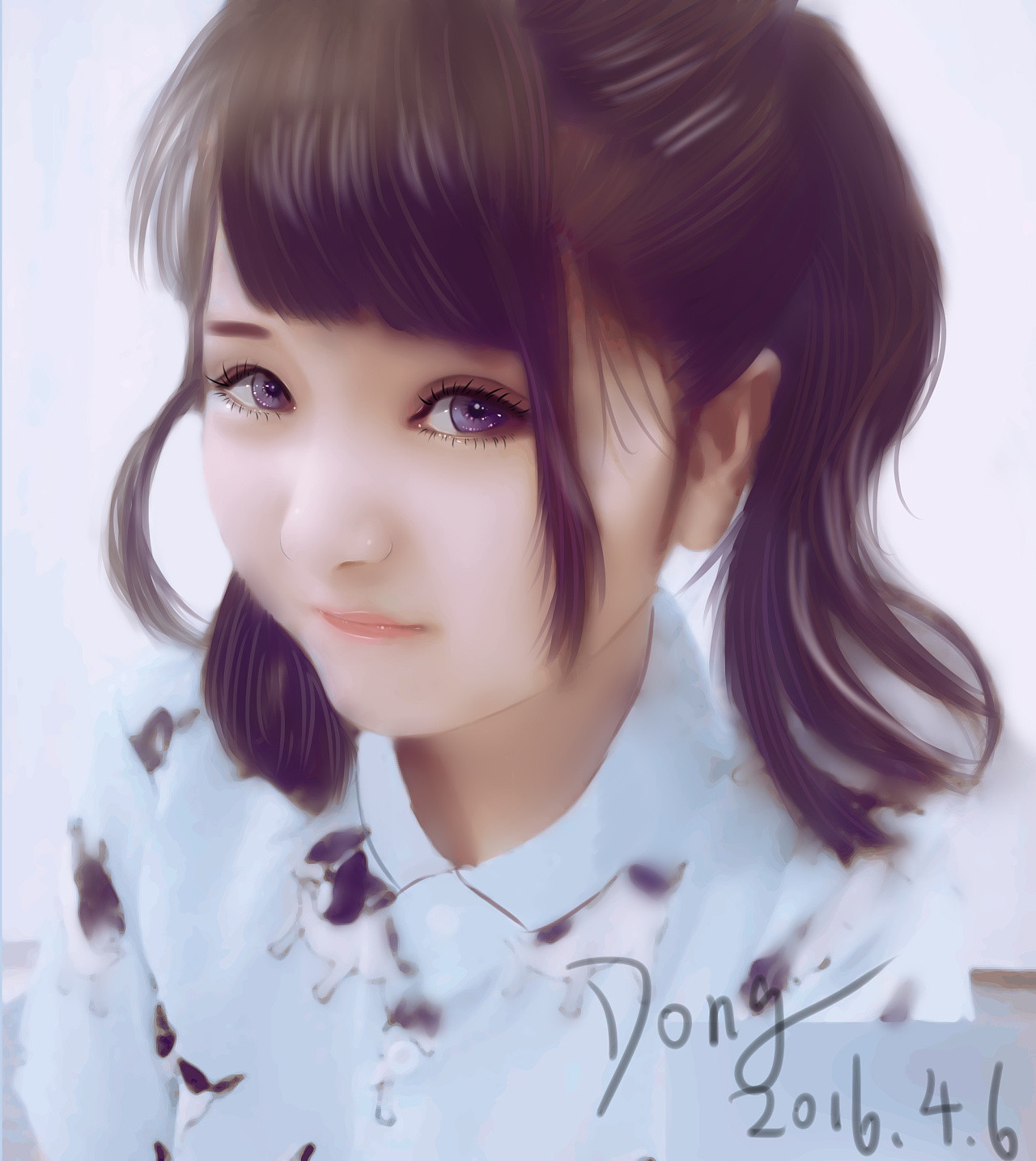 第一次运用ps转sai的方法,来学些人物头像