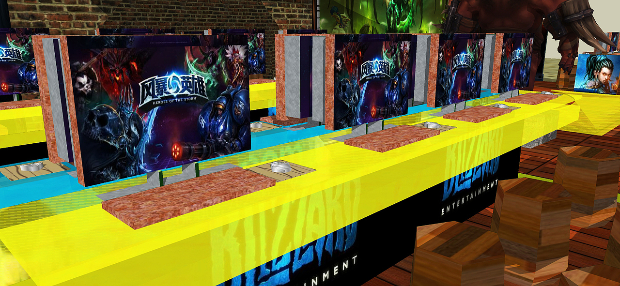 展厅设计练习(暴雪游戏展厅)