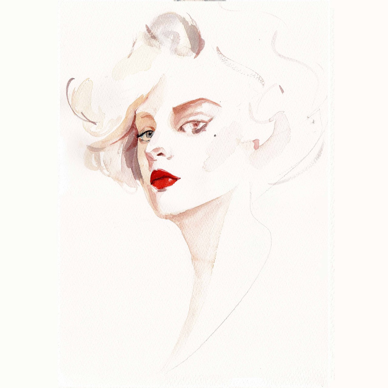 时尚插画 一抹红