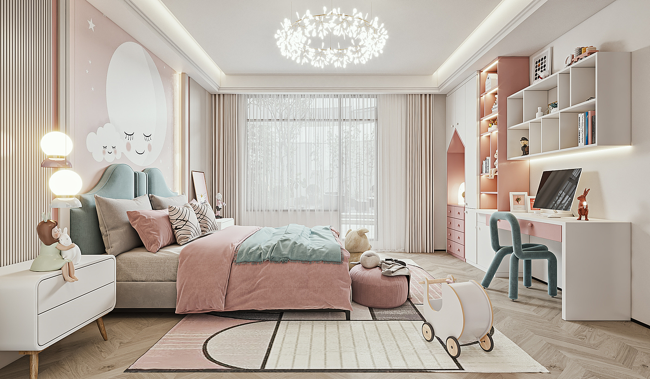 现代极简奶油跃层（图ZMzQ0NDIxODcy） - 家装设计 - 站酷设计师A大连绘图员皓皓原创素材 - 站酷ZCOOL