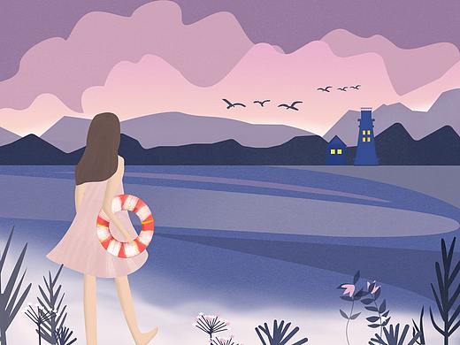 扁平风景插画（个人主页-ZMzk3NjUwMTY=） - 创作习作 - 站酷设计师巴黎冬天zz原创素材 - 站酷ZCOOL