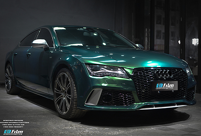 暗绿系-独家#钻魅午夜橄榄绿奥迪S7