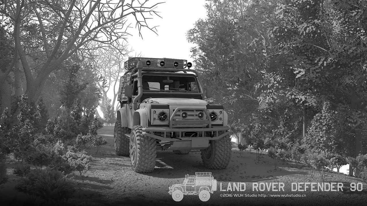 Land Rover Defender 90 路虎卫士（图ZNDg5NjYyNDA=） - 机械/交通 - 站酷设计师_WUH_原创素材 - 站酷ZCOOL