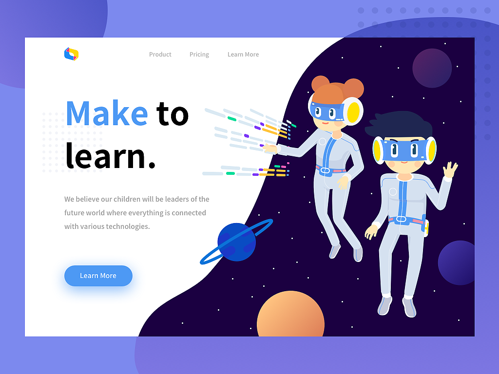 Make to learn landing page（图ZMTY5MzU5MTQ4） - 其他网页 - 站酷设计师穗Young原创素材 - 站酷ZCOOL