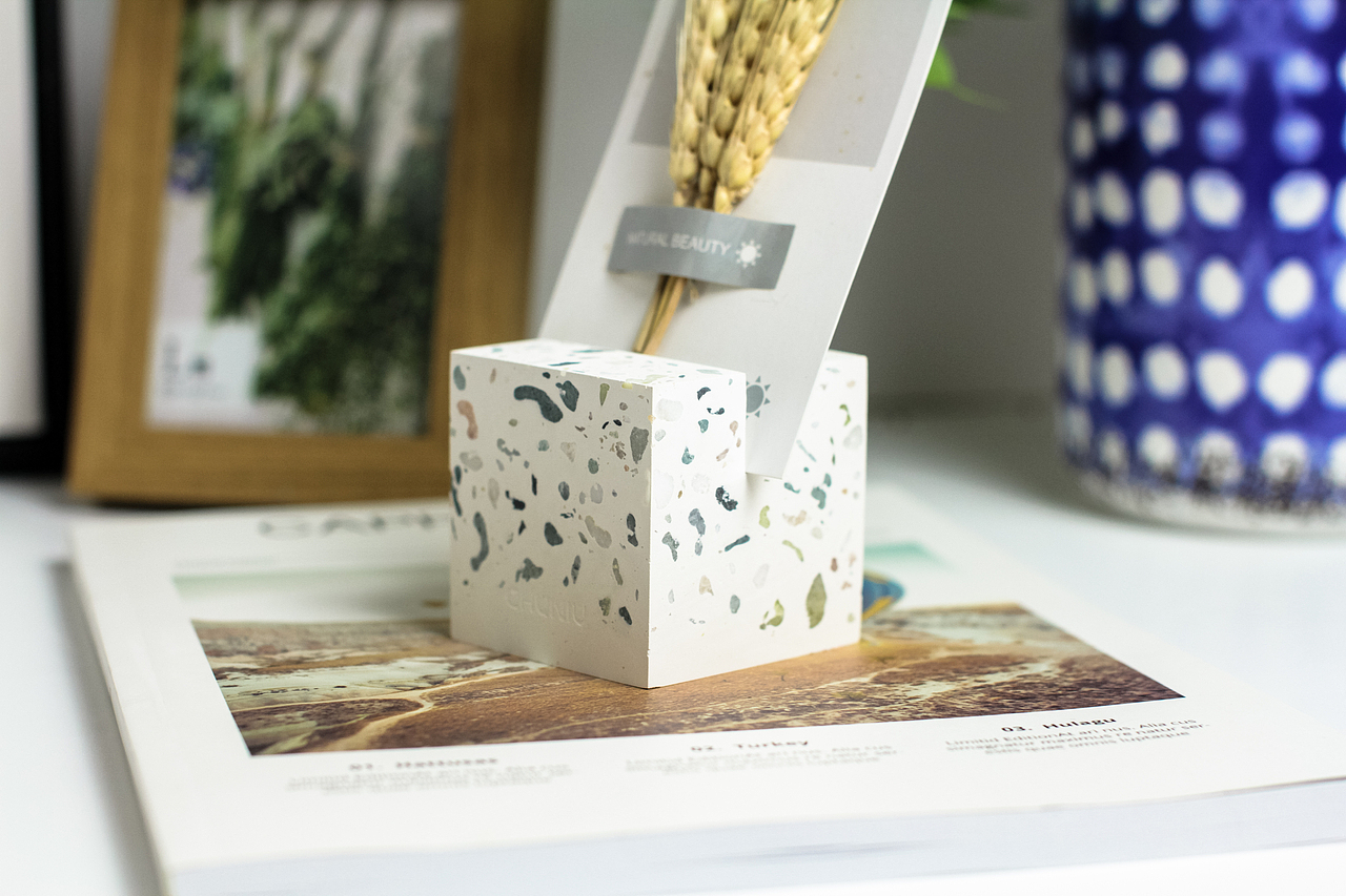 初牛纯手工水磨石名片座——牛轧糖系列（图ZMTE0ODAwMzk2） - 其他手工艺 - 站酷设计师初牛原创素材 - 站酷ZCOOL