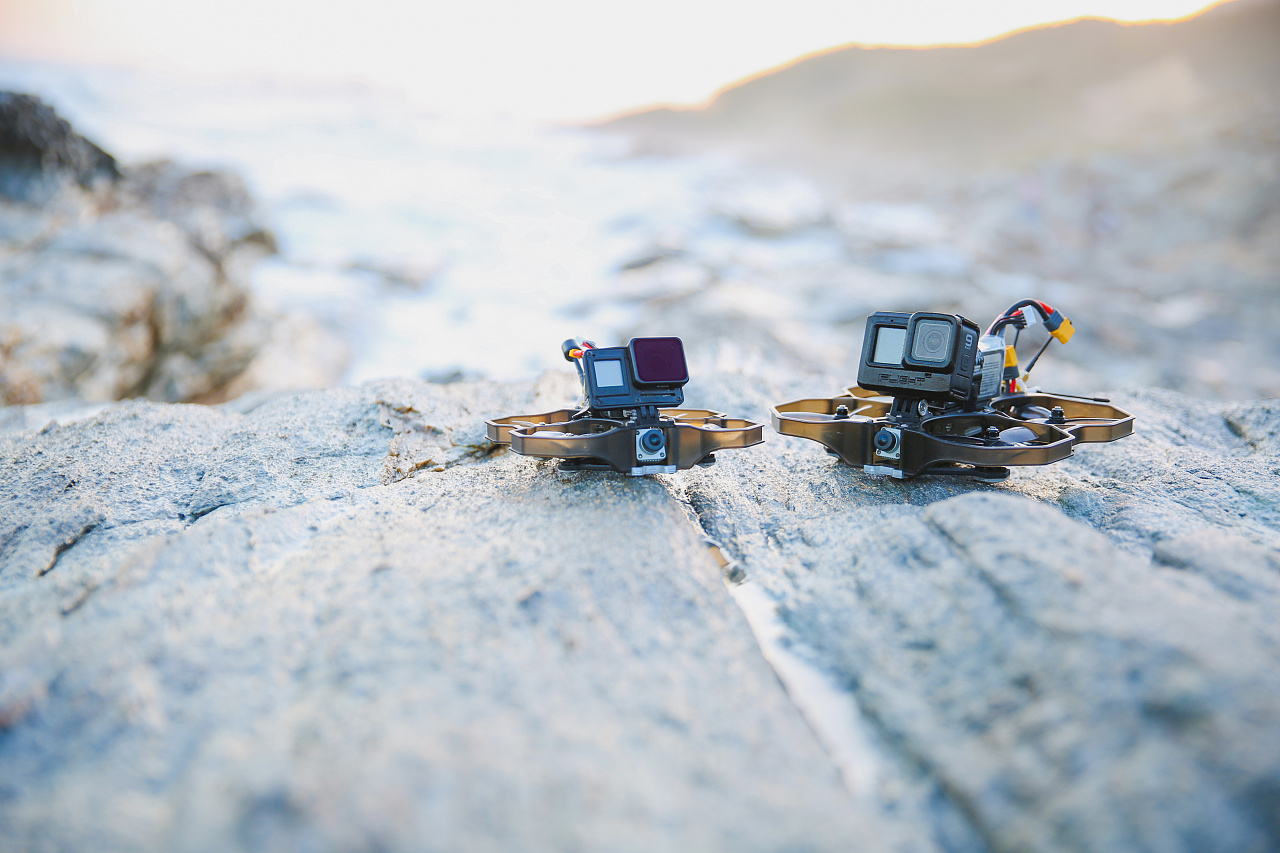 海景和日落黄昏拍摄c35fpv穿越机