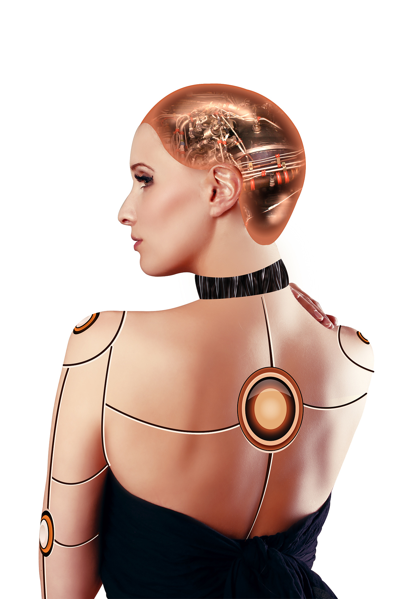 科幻美女机器人智能图片