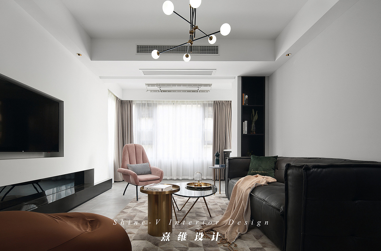 《森与木栖》舒适而自在的撞色空间（图ZMTU5ODQxMjQw） - 家装设计 - 站酷设计师熹维设计原创素材 - 站酷ZCOOL
