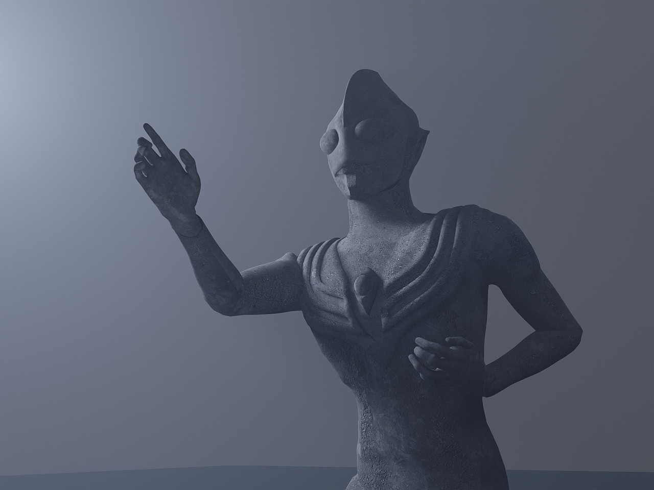 迪迦奥特曼石化沉入海中