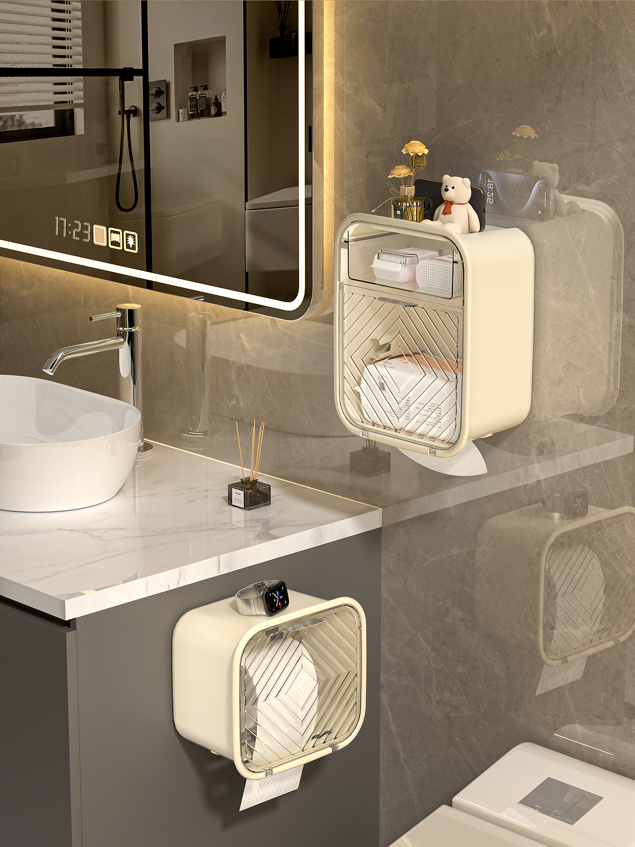 室内暖色系产品渲染