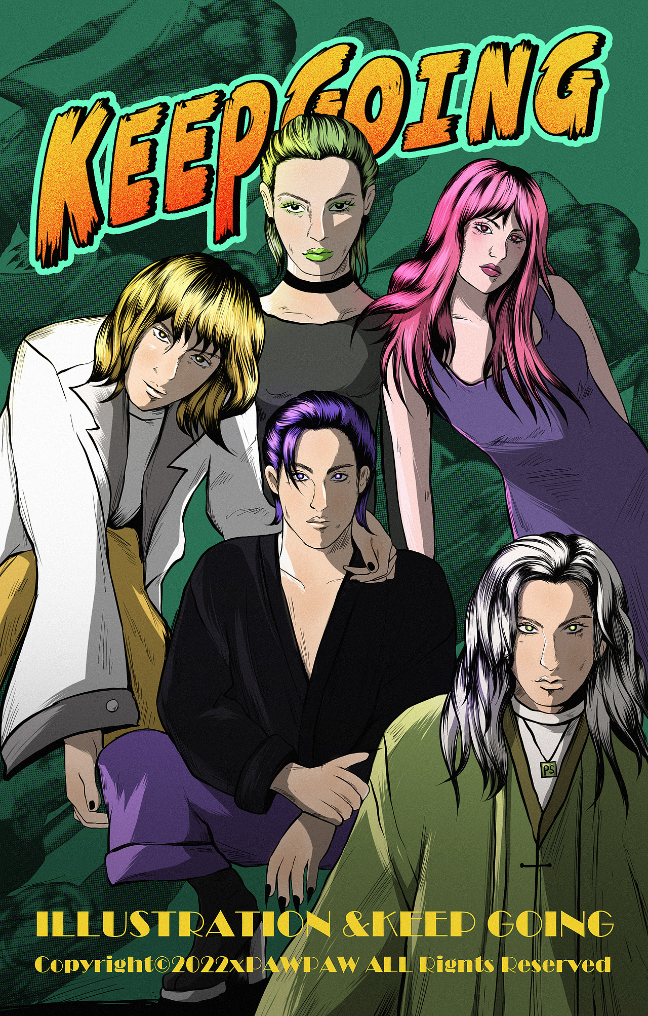 欧美风插画（图ZMzE4NzU1NDA0） - 新锐潮流插画 - 站酷设计师PAWPAW0328原创素材 - 站酷ZCOOL