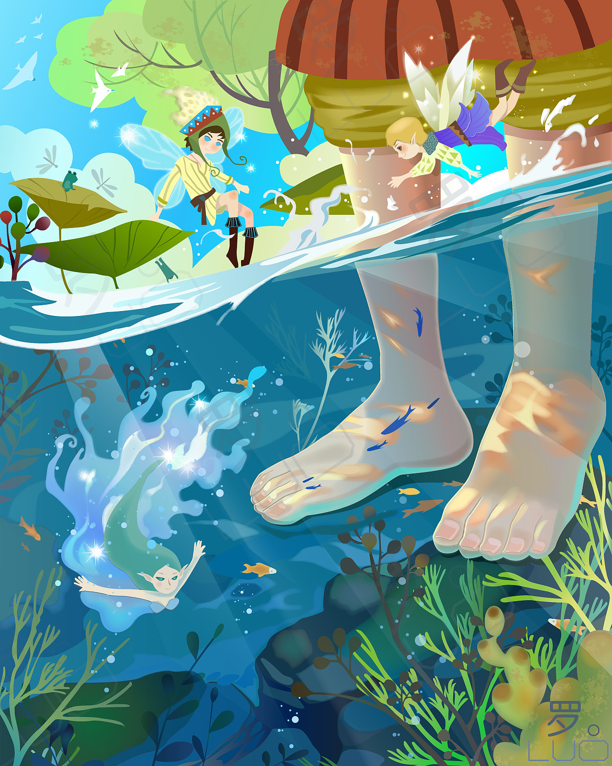 水底|插画|儿童插画|罗罗罗葵葵葵 - 原创作品 - 站酷 (zcool)