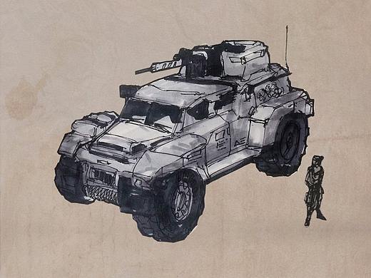 小组突击车概念草图