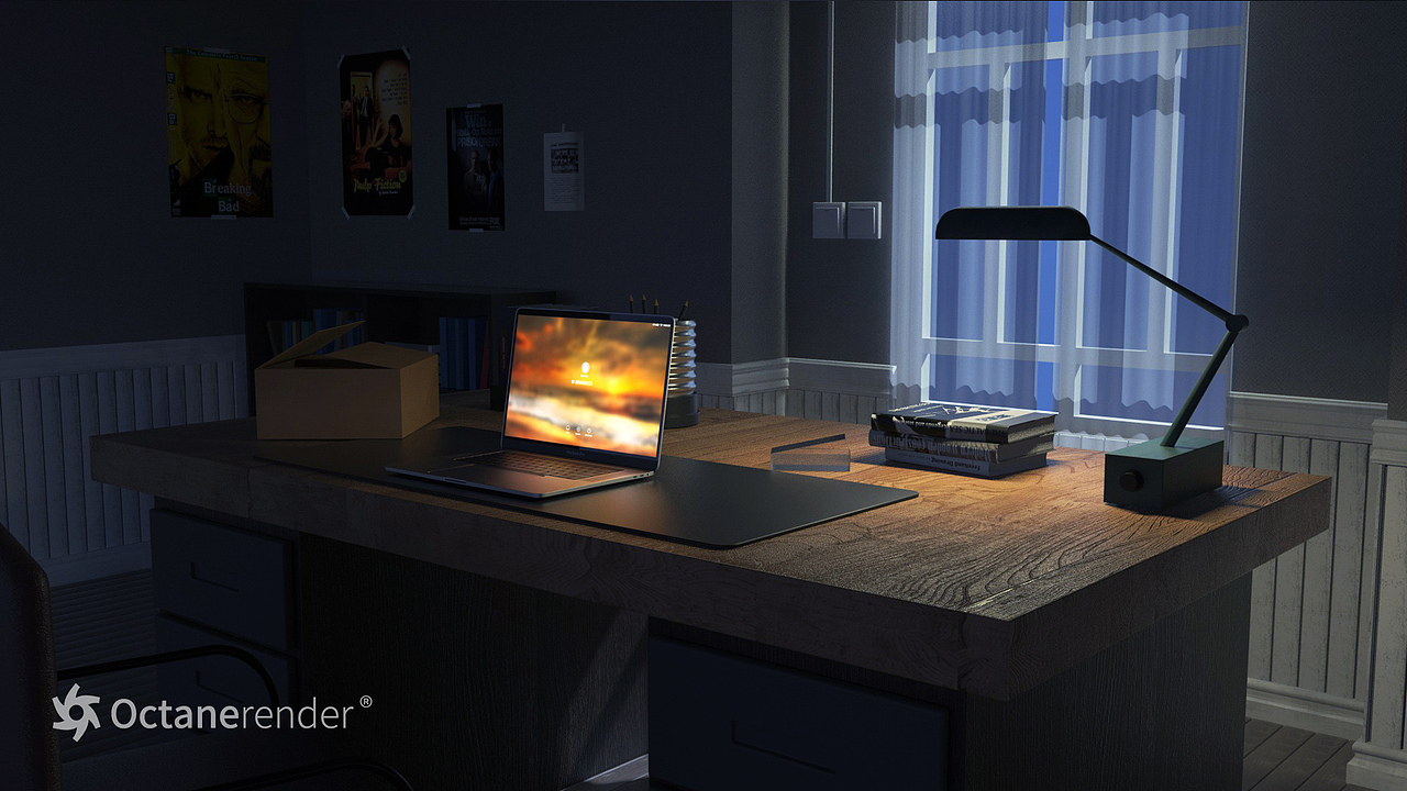 C4D室內(nèi)場(chǎng)景建模渲染練習(xí)（圖ZMjcwNTI5NjU2） - 建筑/空間 - 站酷設(shè)計(jì)師本吾原創(chuàng)素材 - 站酷ZCOOL