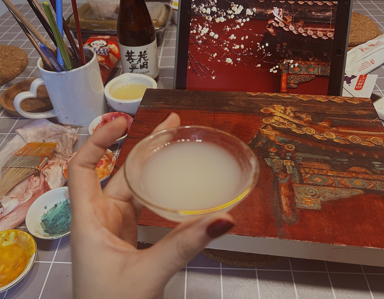 岩彩《春染金陵》（图ZMjg4MzU1MjA0） - 绘画 - 站酷设计师废柴女友原创素材 - 站酷ZCOOL