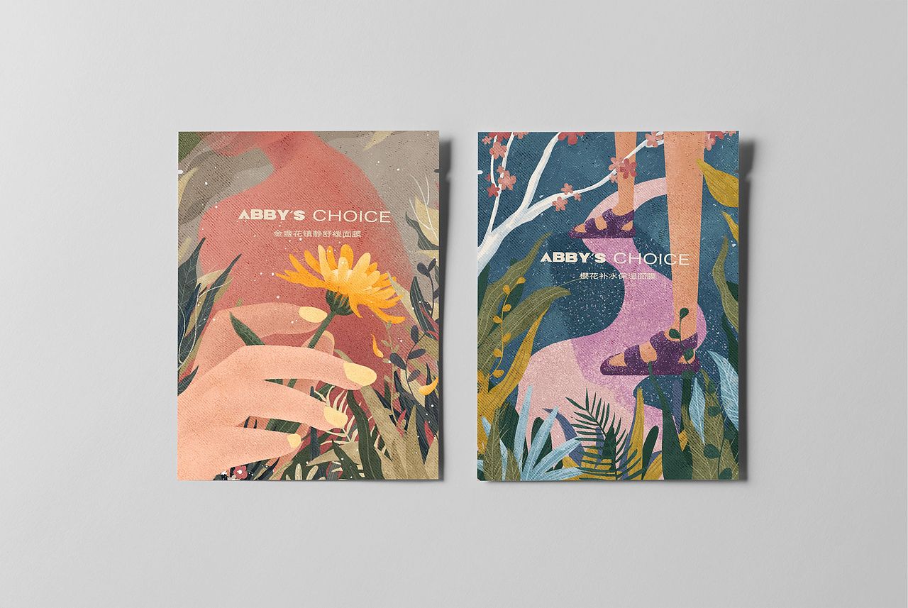 金盏花，樱花系列插画（图ZMjMxMjI0OTk2） - 商业插画 - 站酷设计师BX猪兔儿原创素材 - 站酷ZCOOL