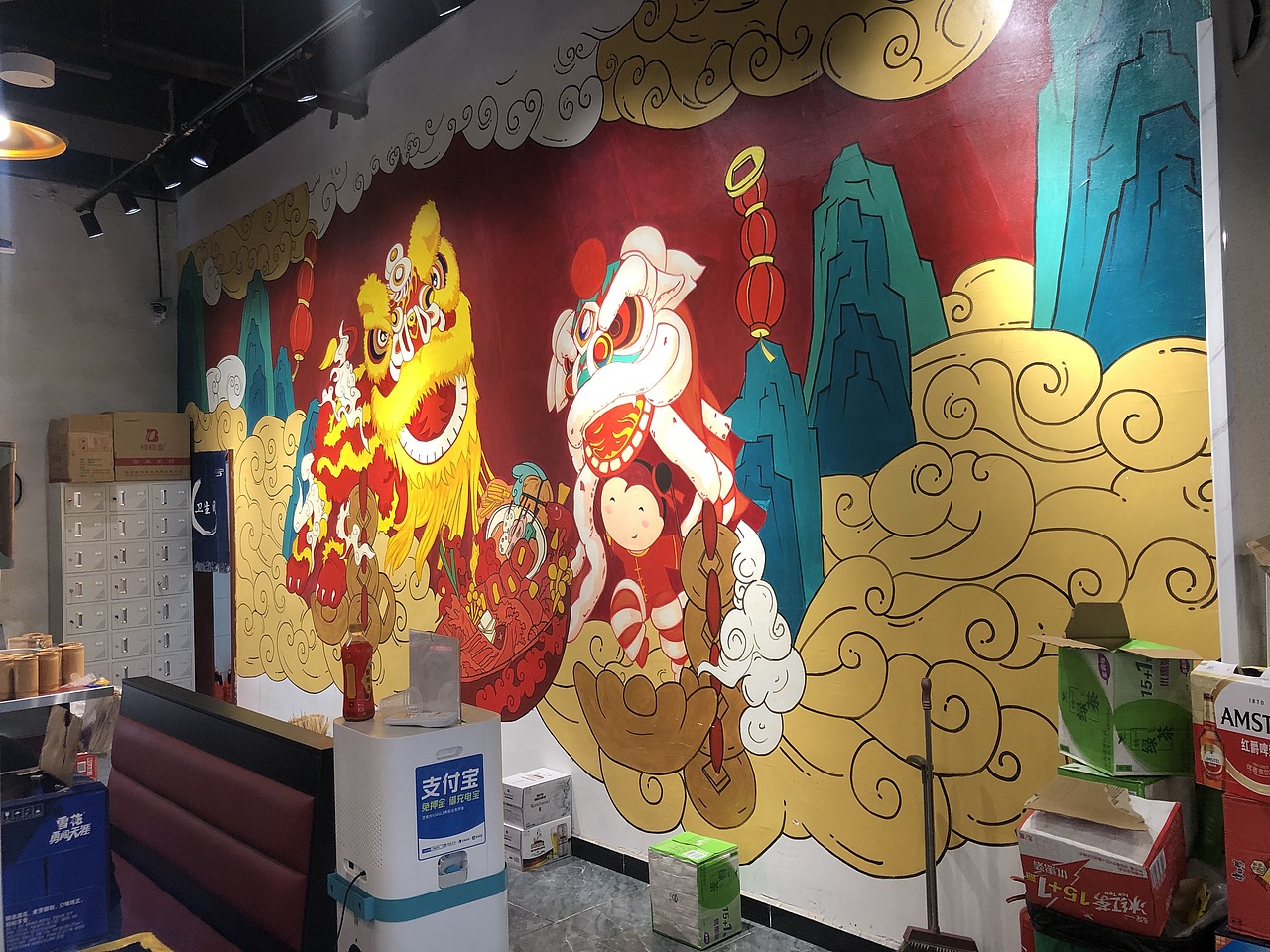 原创作品纯艺术绘画北京彩绘墙墙体彩绘墙绘壁画3d壁画餐厅墙绘北京京