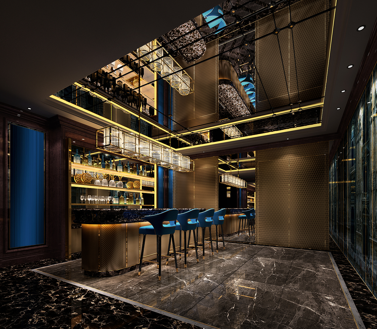 酒吧区、KTV包厢三维空间概念设计