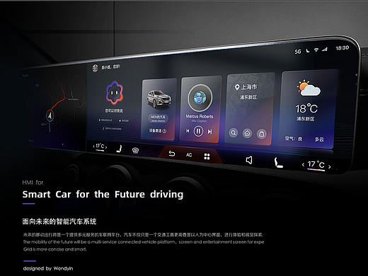 HMI 汽车概念 练习界面展示