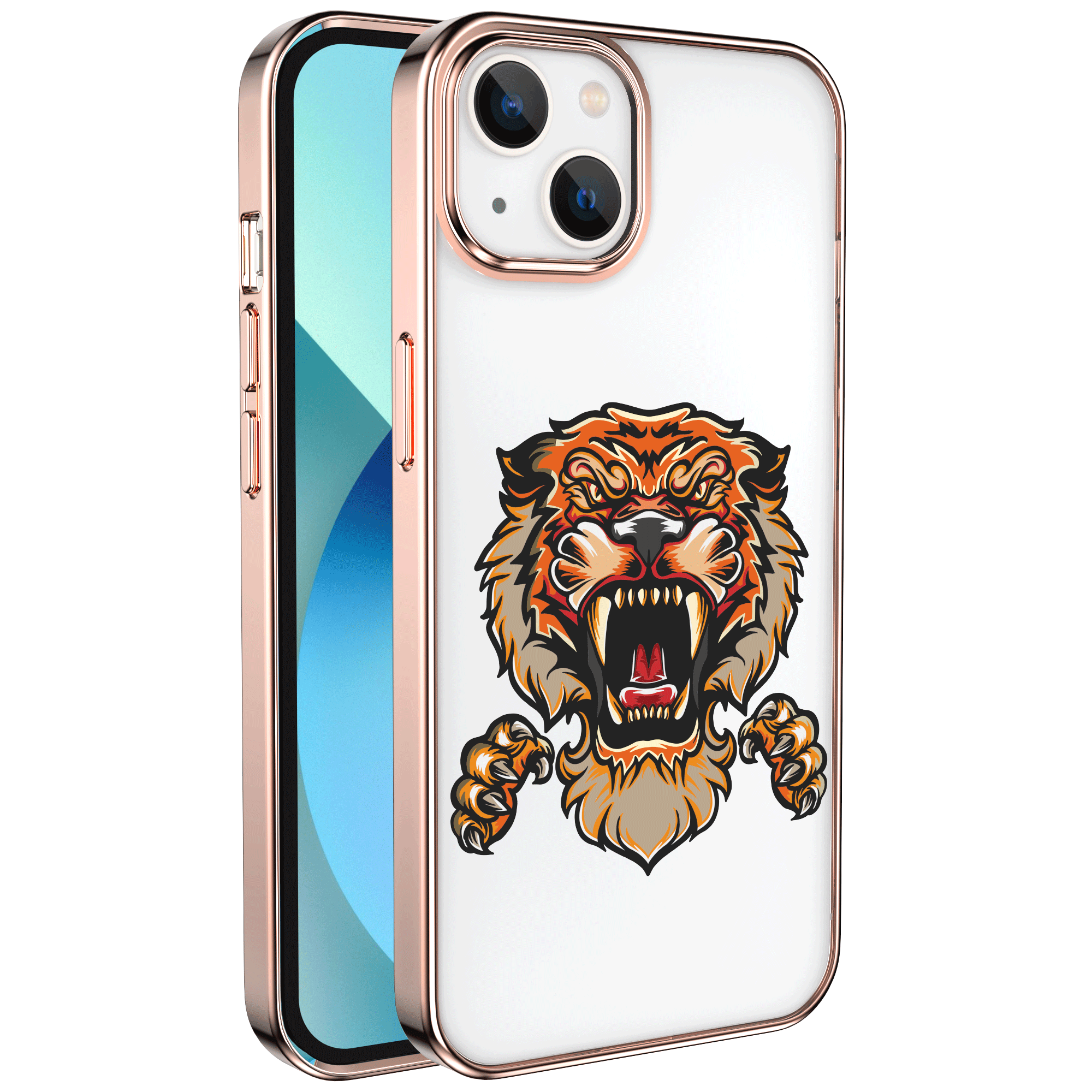 iphone 13【电镀边框手机壳】透明手机壳保护套