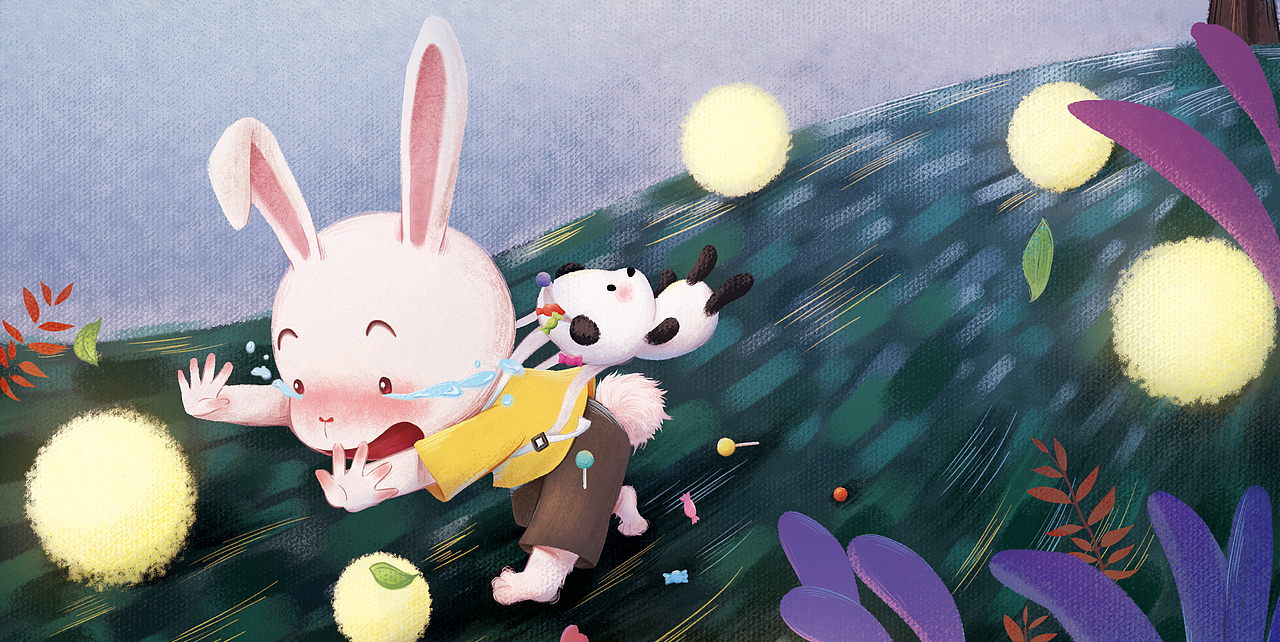 眷恋人间的小兔同学（图ZMjg0MzQ1ODA4） - 儿童插画 - 站酷设计师千层藏雪原创素材 - 站酷ZCOOL