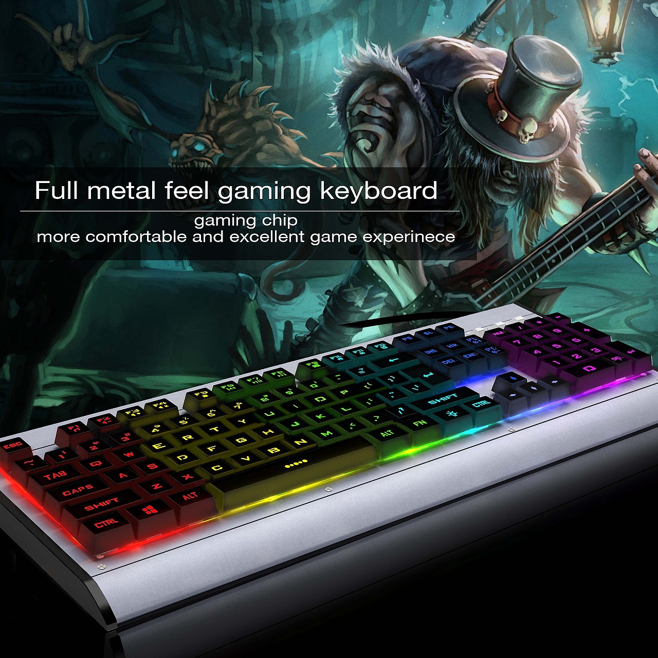 三维设计3dmax商业产品后期精修产品设计工业产品淘宝京东天猫亚马逊跨境电商产品游戏银色金属键盘