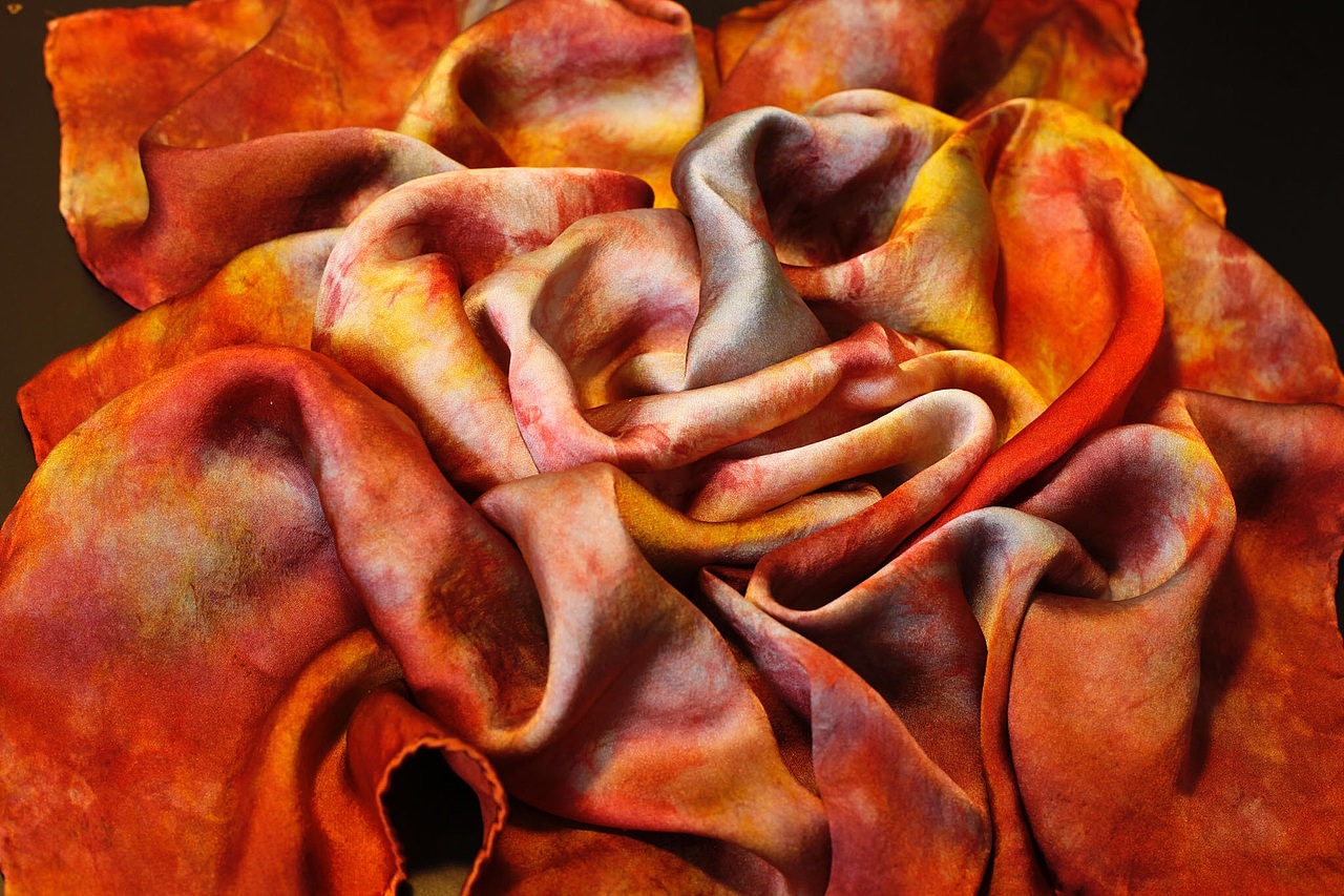 木兮工作室扎染丝巾