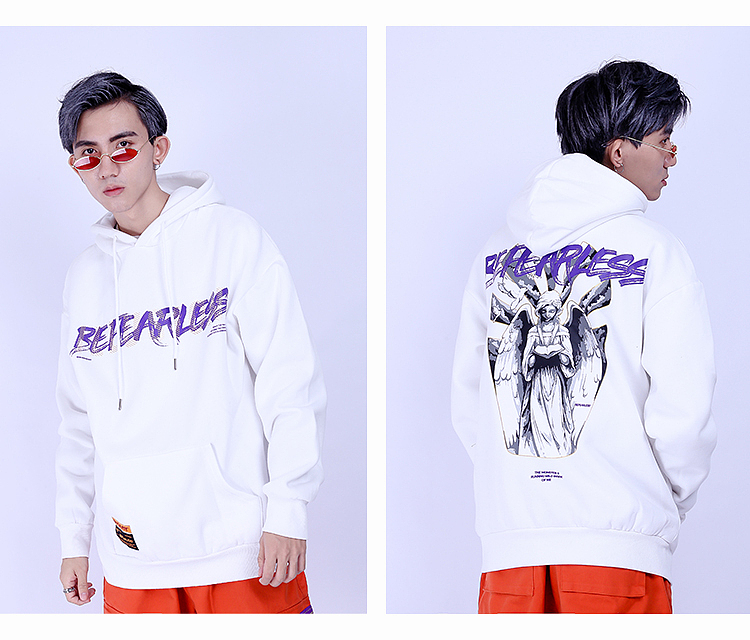 RELNLEX 卫衣男国潮撞色人物印花韩版chic学生
