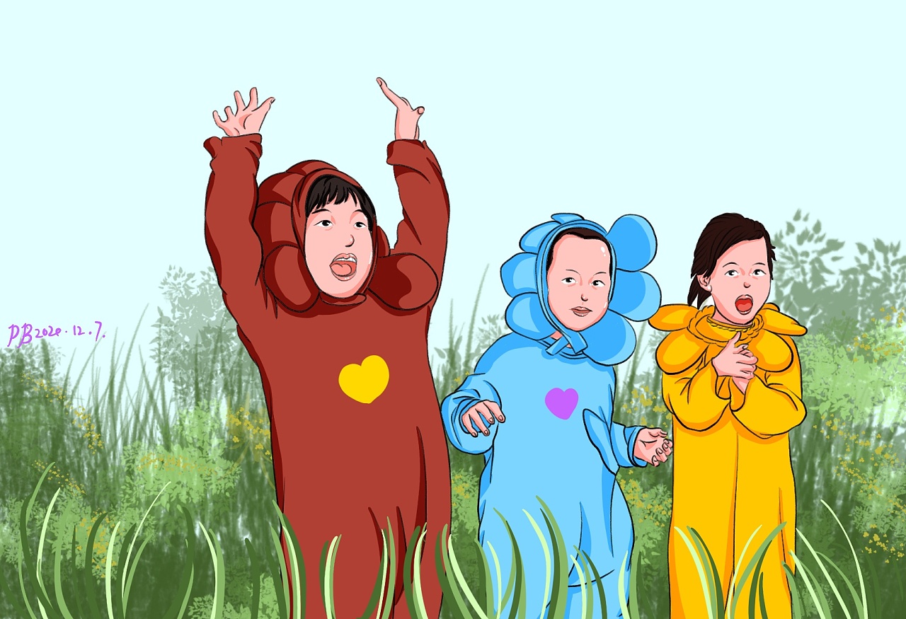 快乐的小朋友[z大笑]|插画|艺术插画|萱2萱 - 原创作品 - 站酷 (zcool