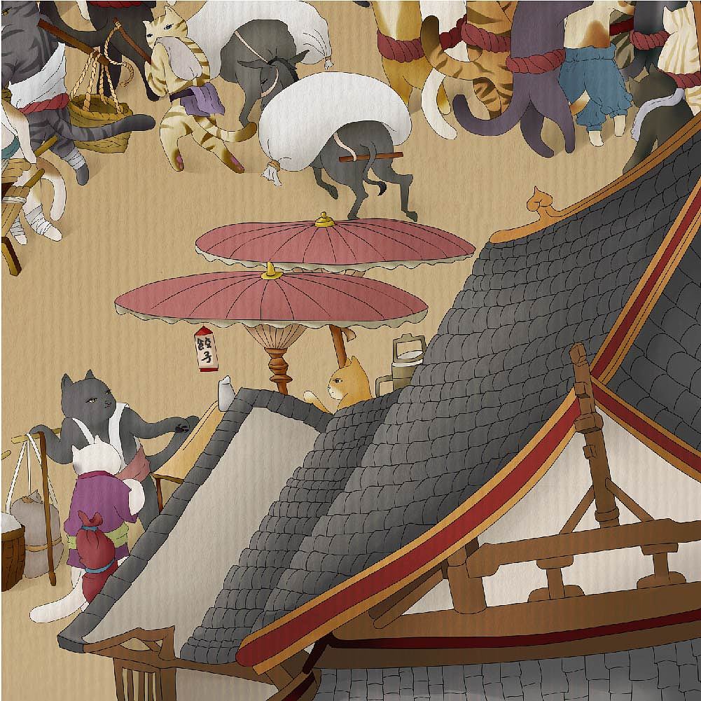 清明上猫图（图ZODQ3MjI0ODA=） - 艺术插画 - 站酷设计师浪味仙柳三原创素材 - 站酷ZCOOL