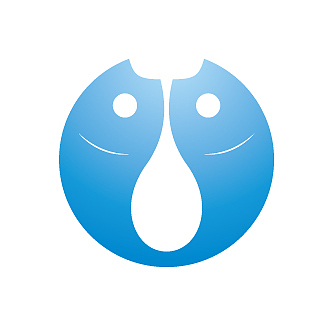 鱼水正负形logo