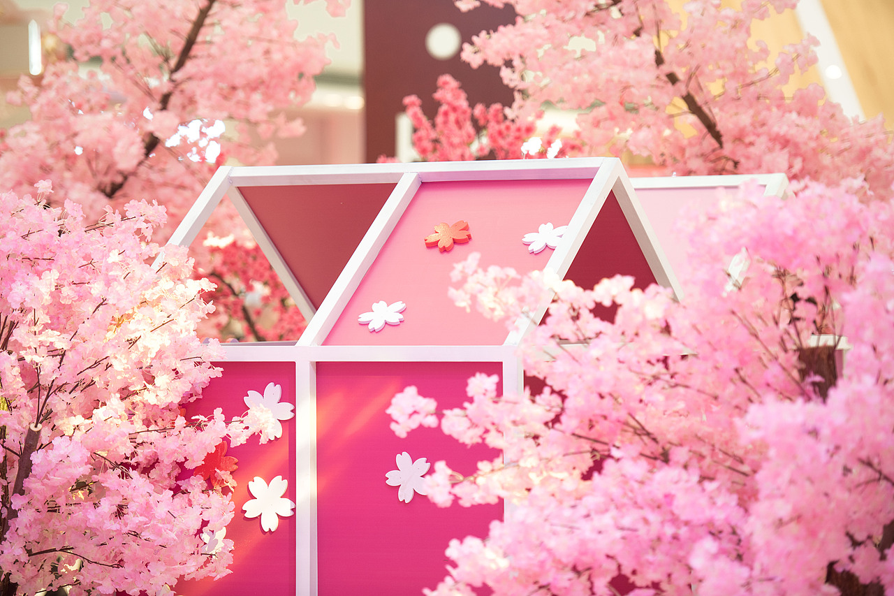 唐山吾悦广场春季桃花展（图ZMjQ4MDQ2OTg0） - 展陈设计 - 站酷设计师野生小脆脆原创素材 - 站酷ZCOOL