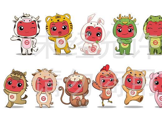 十二生肖卡通设计